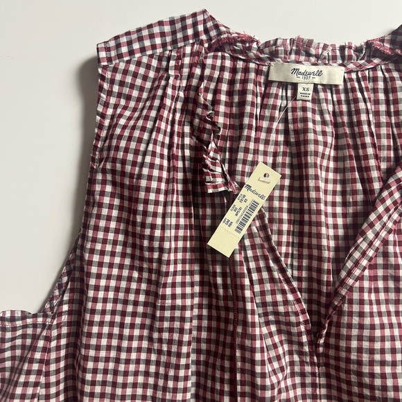 NWT Madewell Bellshift Tank, Red/Black, Size XS - Picture 6 of 6